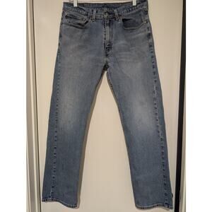 Levi's 505 34x32 Rare Blank Red Tab Trademark “R” Tag Straight Jeans Medium Wash